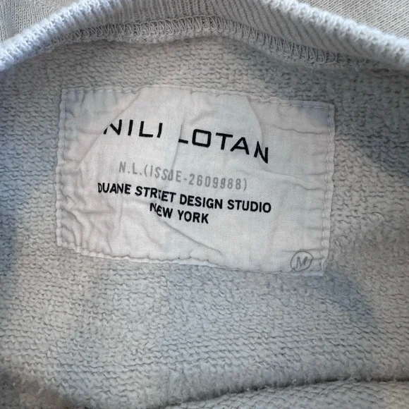 Nili Lotan Good Morning LA Pullover Sweatshirts Long Sleeve Cream Size M NWOT - Picture 8 of 8